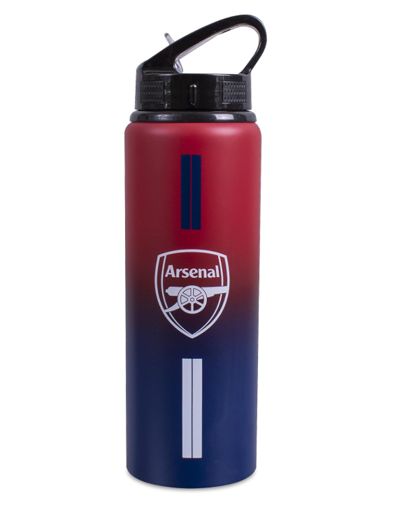 Arsenal F.C. Team Merchandise 750ml Aluminium Fade Bottle, White, One Size